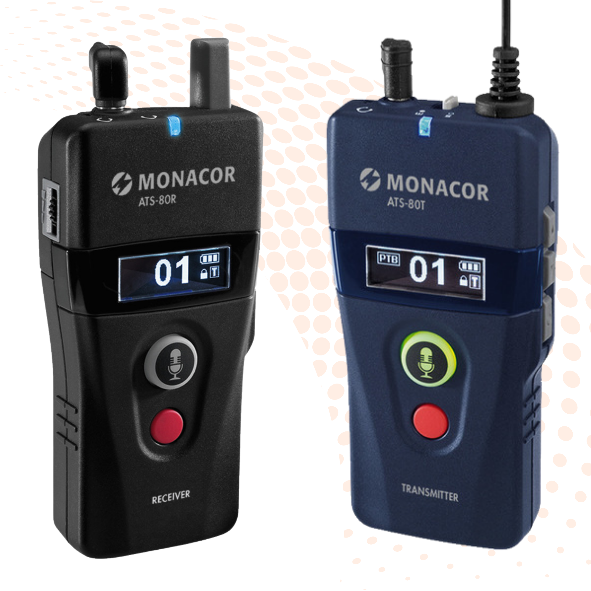 2-Way 150m 42 Channel System Monacor ATS-80