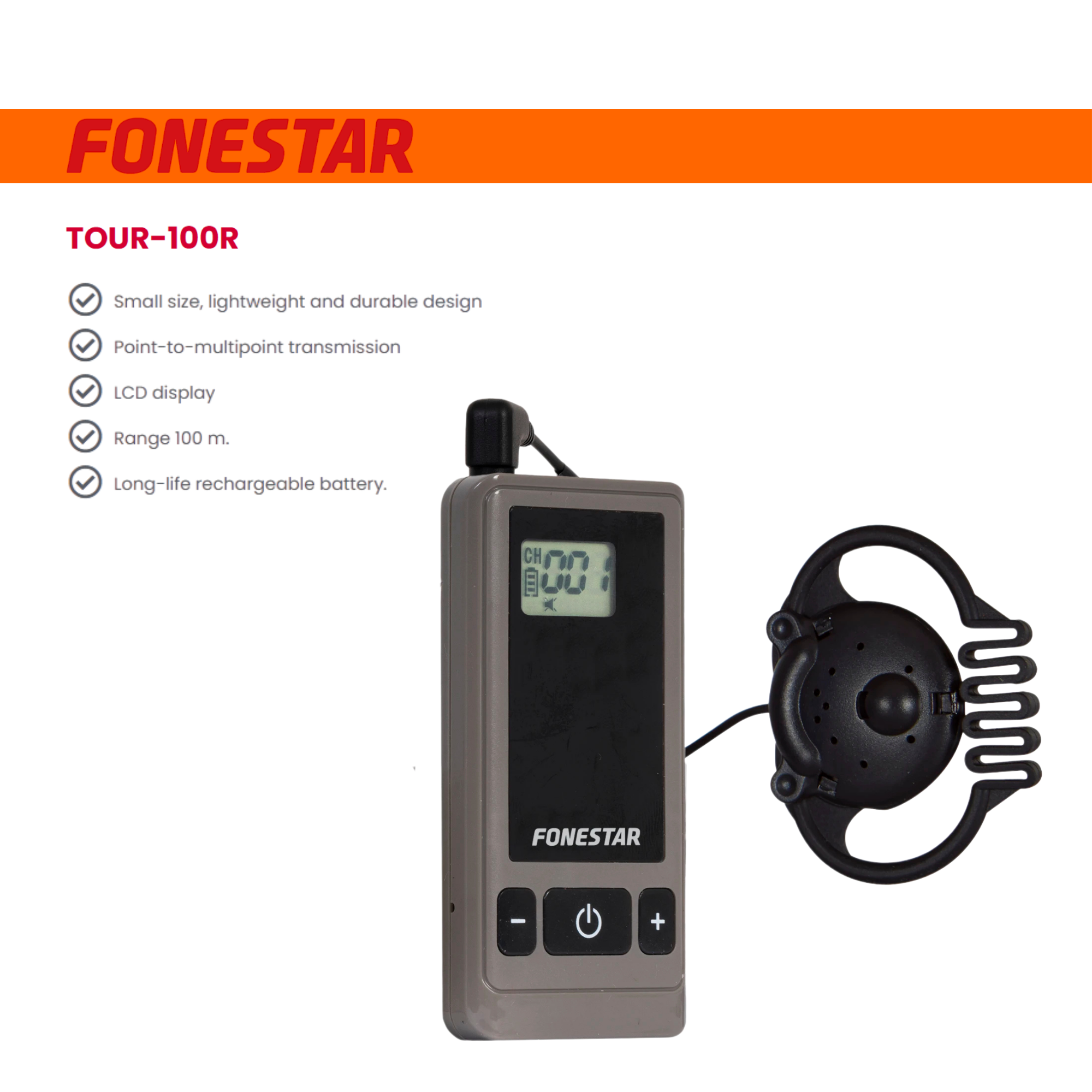 Fonestar TOUR-100R 1-Way Receiver