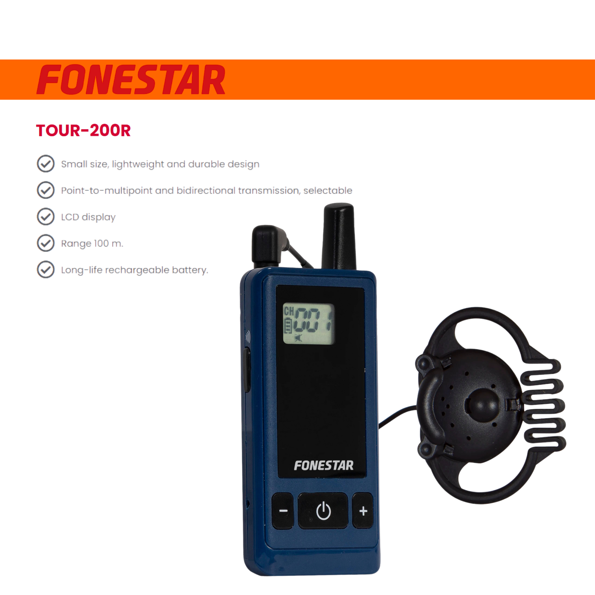 Fonestar TOUR-200R 2-Way Receiver
