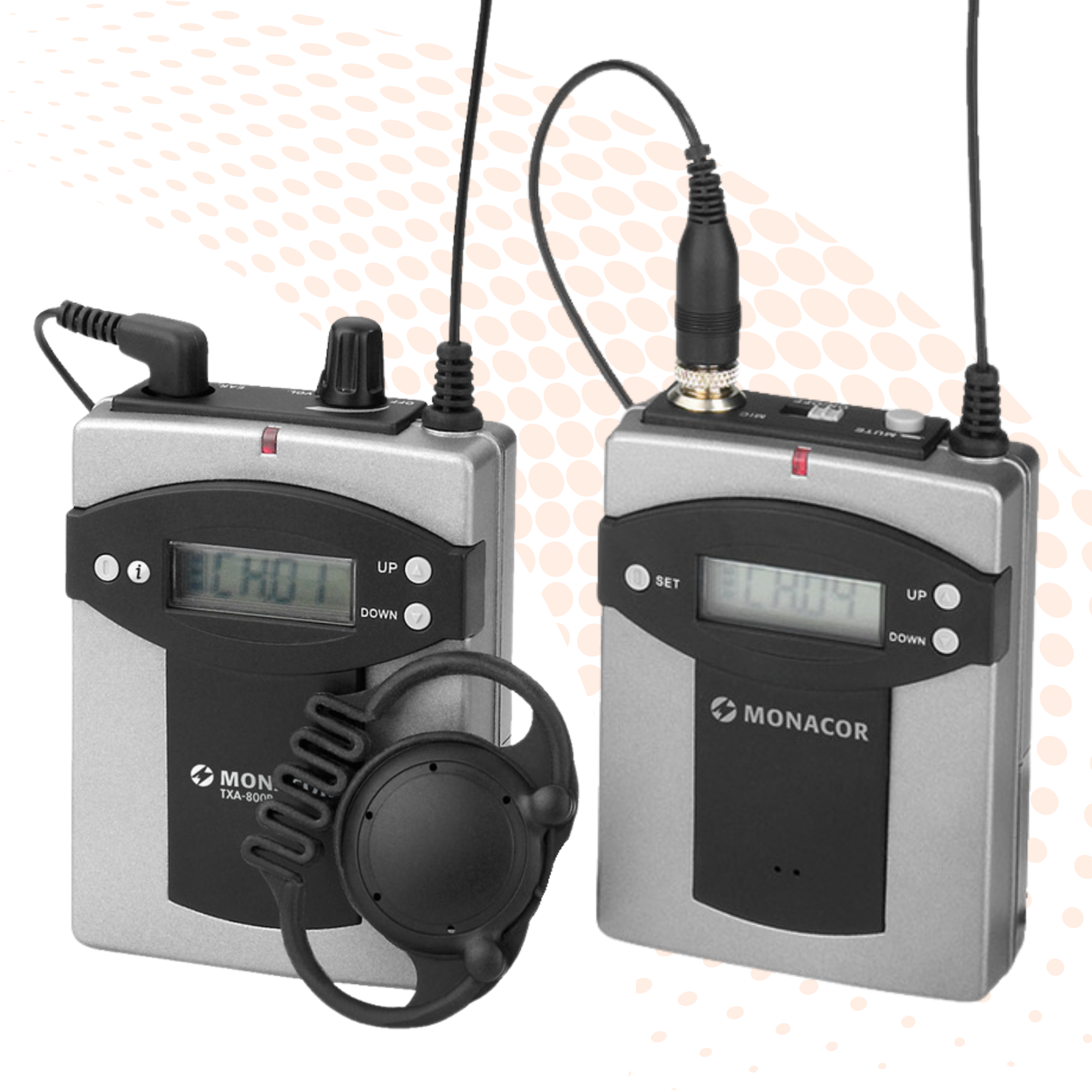 1-Way 30m 16 Channel System Monacor TXA-800R