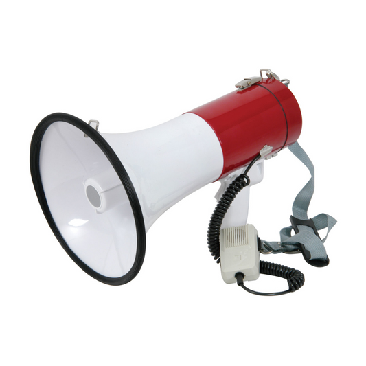 30W Megaphone With Siren & Handheld Microphone