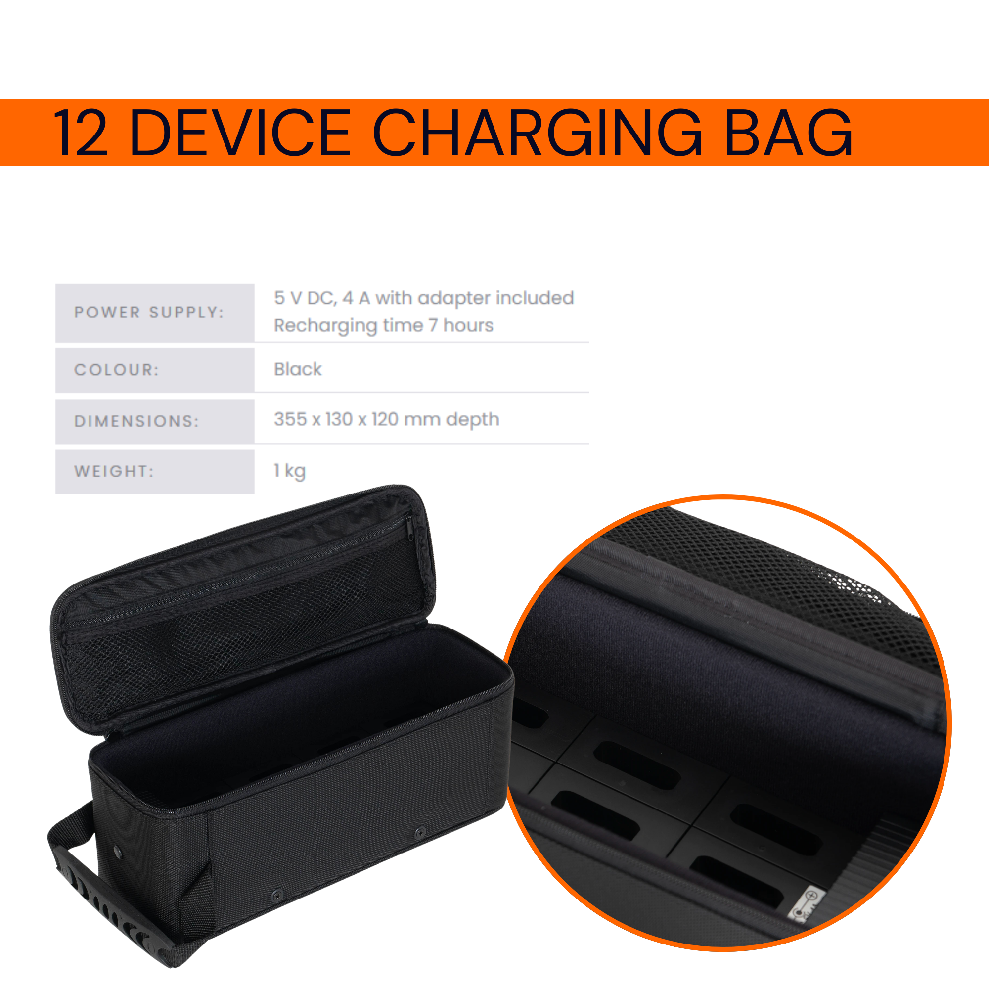 12 Device Charging Bag
