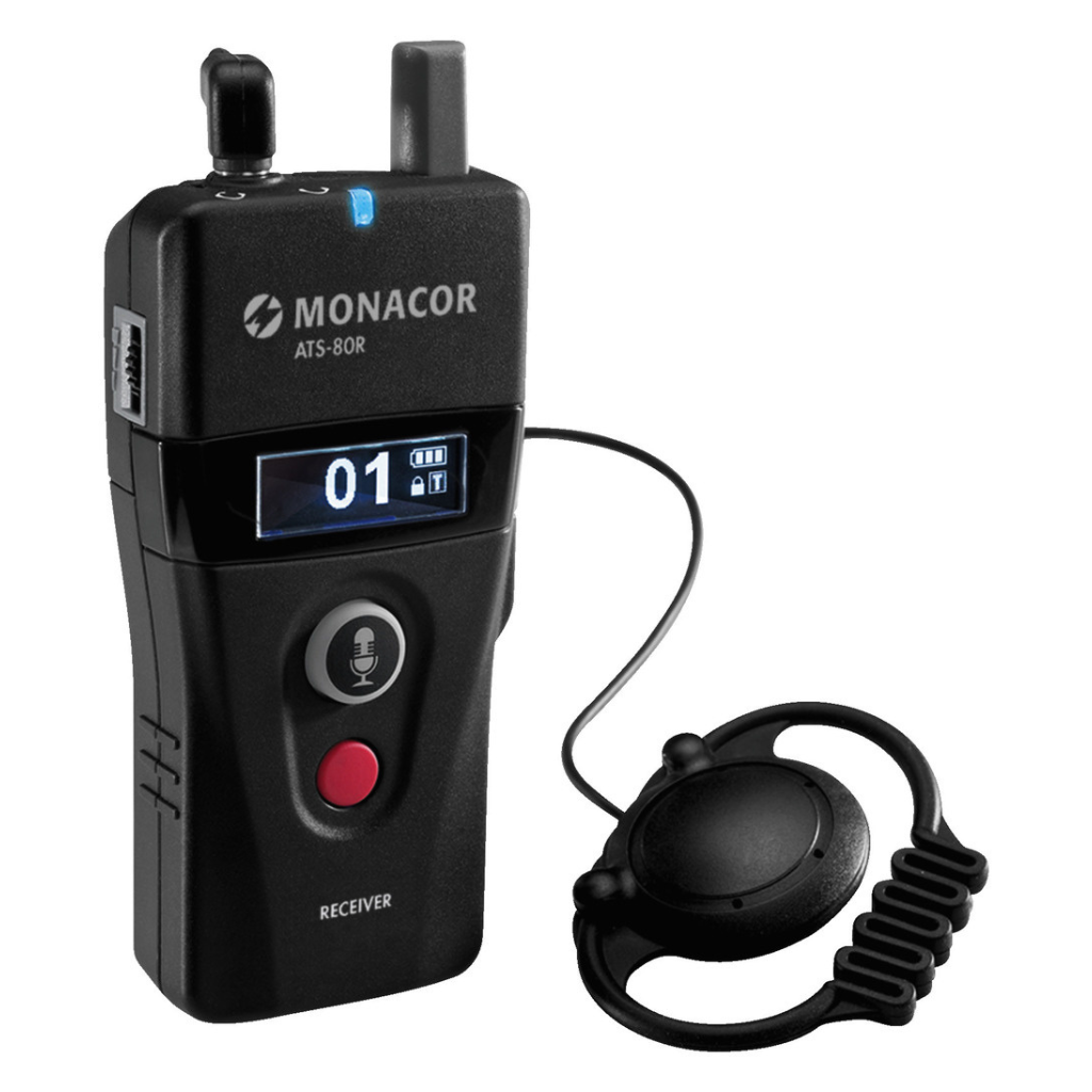 Monacor ATS-80R Premium 2-Way Tour Guide Receiver – tourguidesystems.uk