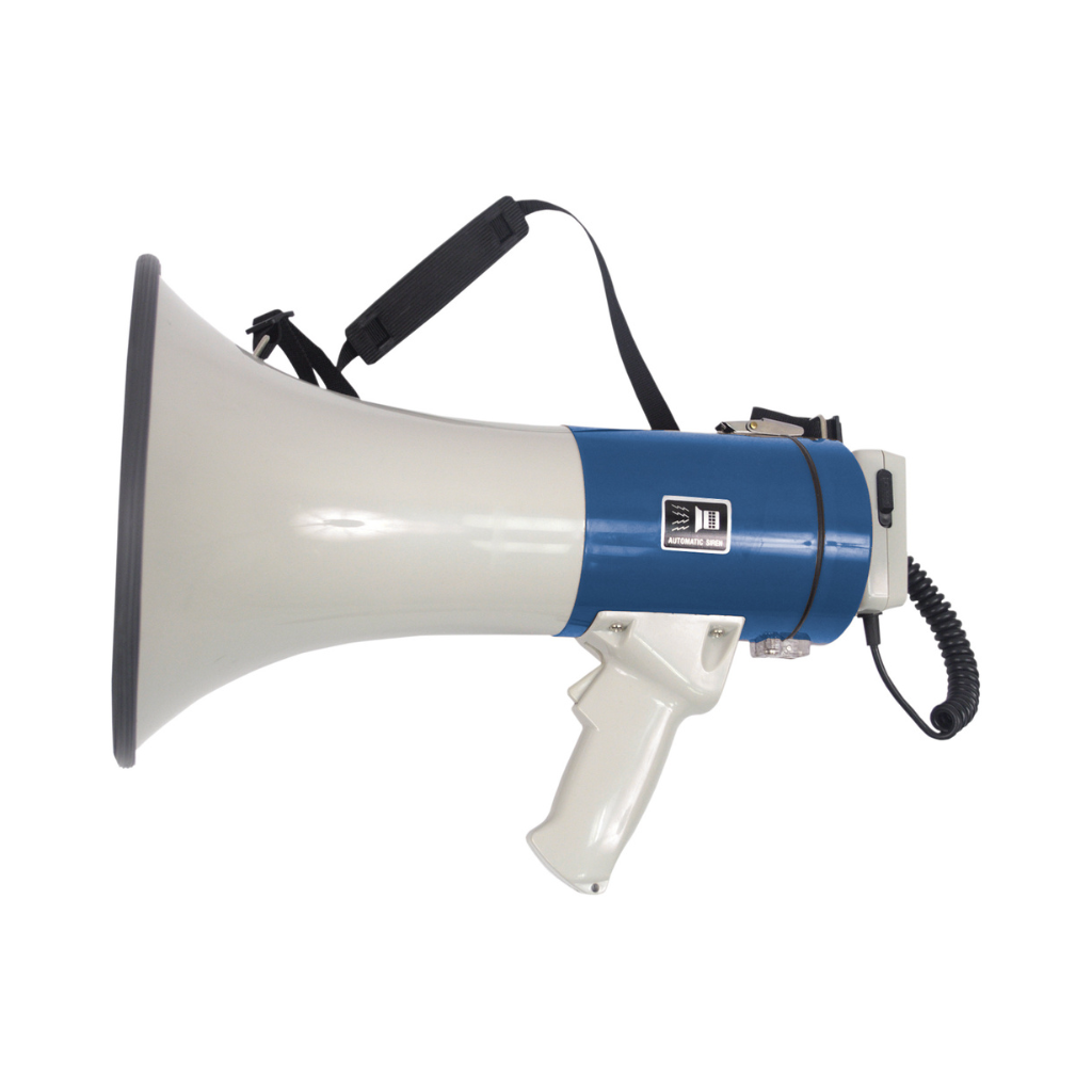 25W Megaphone With Siren & Handheld Microphone