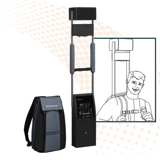 Monacor PAS-254D Backpack Amplifier