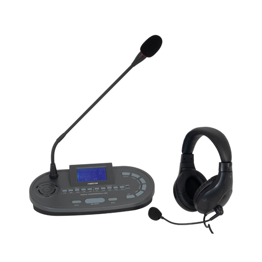 Simultaneous Translation Desktop Microphone With Headband Microphone